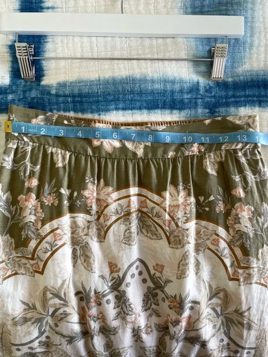 Rachel Zoe Ruffle Tiered Floral Tropical Print Midi Skirt - Picture 9 of 12